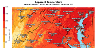 Heat indices around 105 degrees expected for parts of DC area