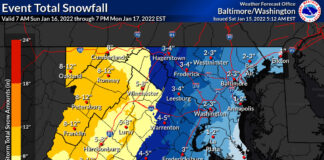 Winter Storm Watch in DC Area: calling for snow, ice and high winds Sunday into Monday