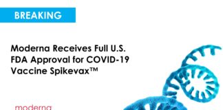 Moderna receives full FDA approval for COVID-19 vaccine Spikevax