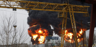 Russia accuses Ukraine of attacking oil storage facility