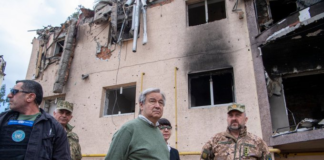 Missiles struck Kyiv while UN chief was visiting- Zelensky