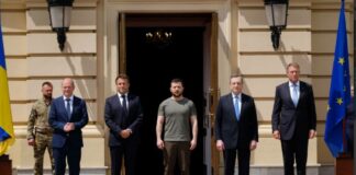 European leaders arrive in Kyiv