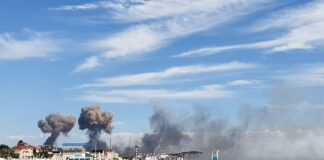 Explosions rock Russian military base in Crimea