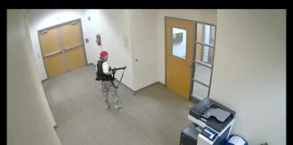 Nashville police released surveillance video showing the shooter entering the school