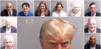 Former President Trump and 18 Others Booked in Election-Fraud Case