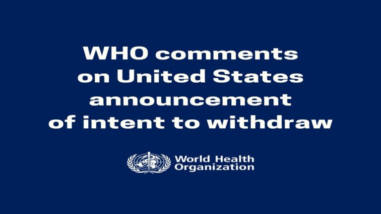 WHO Regrets U.S. Decision to Withdraw Following Executive Order