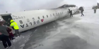 Delta Flight 4819 Skids and Flips on Toronto Runway; At Least 8 Injured