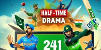 Half-Time Drama: Pakistan Sets 241-Run Target, Can India Chase It Down?