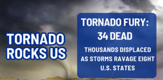 Devastating Tornado Outbreak Claims at Least 34 Lives Across Eight U.S. States; States of Emergency Declared