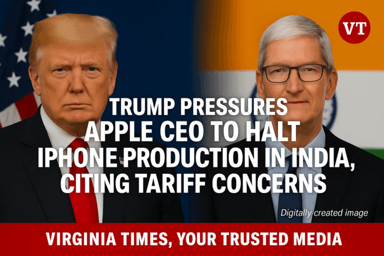 Trump Pressures Apple CEO to Halt iPhone Production in India, Citing Tariff Concerns