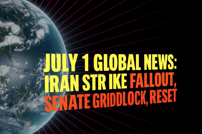 July 1, 2025 – Global Brief: Iran Fallout, Senate Gridlock, Global Markets in Flux, and More