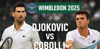 Wimbledon 2025: Djokovic to Face Rising Star Cobolli in Quarterfinal Showdown