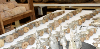 70 Ancient Buddha Statues Unearthed at Vat Meuang Kang Temple in Champasak