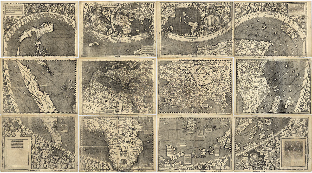 Waldseemüller 1507 map archive copy