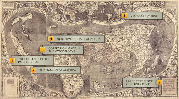 Highlights from the 1507 Waldseemüller Map