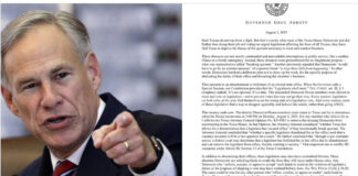 Gov. Greg Abbott Threatens to Remove Texas Democrats Who Skip August 4 Session