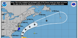 Hurricane Erin Edges North; Watches Extended to Chincoteague and Bermuda