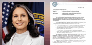 BREAKING : DNI Tulsi Gabbard Revokes Security Clearances for 37 Current and Former Officials
