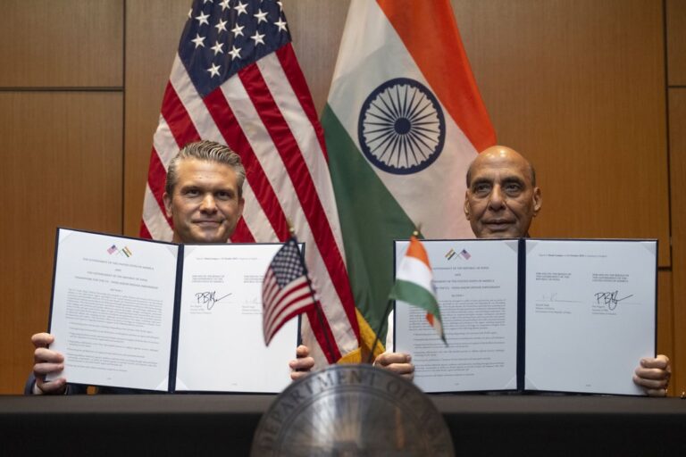 U.S., India Seal 10-Year Defense Framework as Tensions Simmer Over Tariffs