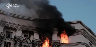 Russian Drone and Missile Barrage Sets Ten Kyiv Apartment Blocks Ablaze