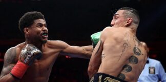 Shakur Stevenson beats Teofimo Lopez for 140-lb titles