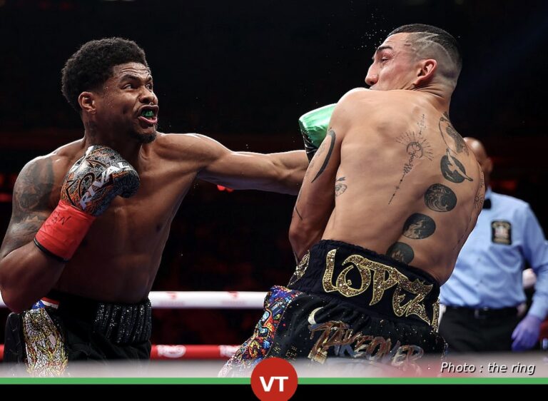 Shakur Stevenson beats Teofimo Lopez for 140-lb titles