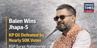 Balen Defeats Former PM KP Oli in Jhapa-5 in 49,614-Vote Rout as RSP Storms Nepal