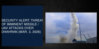 Security Alert: U.S. Warns of Imminent Missile, UAV Threat Over Dhahran