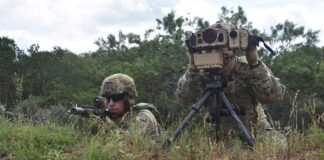 Task Force 401 Releases New US Counter-Drone Guide on Threat Detection and Privacy Laws Photo illustration of military personnel using counter-drone detection equipment in an outdoor setting.