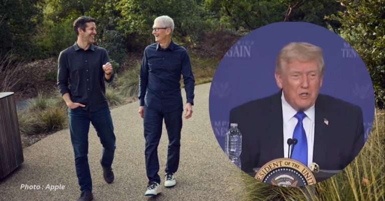Trump Revives ‘Tim Apple’ Line, Calls Cook’s Career ‘Almost Incomparable’