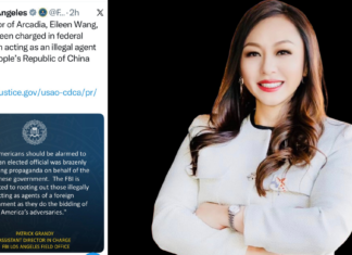 Arcadia Mayor Charged With Acting as Illegal Agent of Chinese Government