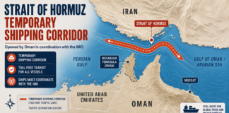 Strait of Hormuz Shipping Corridor Opened by Oman, IMO