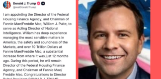 Trump Names William J. Pulte Acting Director of National Intelligence