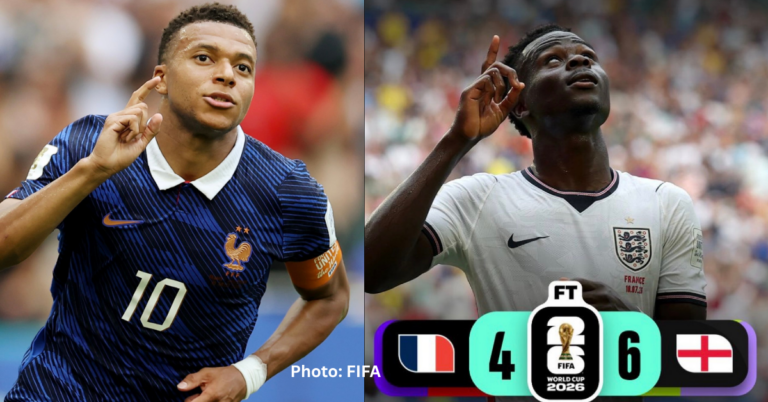 Saka Hat Trick Lifts England Past France 6-4 for Third Place