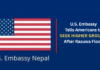 U.S. Embassy Warns Americans in Six Districts After Nepal Flood