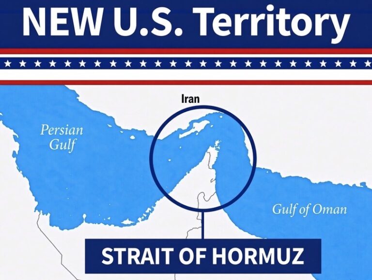 Trump Posts Graphic Labeling Strait of Hormuz ‘New U.S. Territory’