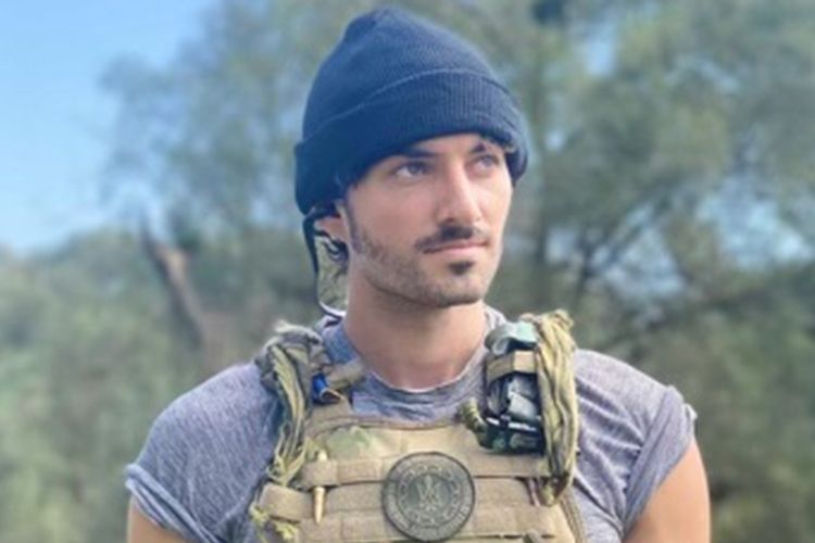 Conor Kennedy pictured in Ukraine wearing tactical gear
