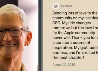 Tim Cook Thanks Apple Community on Final Day as CEO
