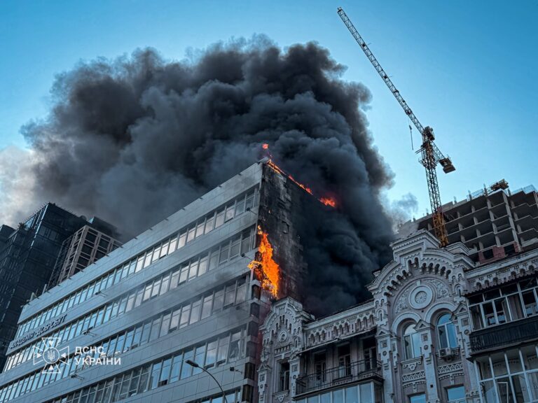 Russian Strike Hits Ukraine’s Academy of Sciences in Central Kyiv