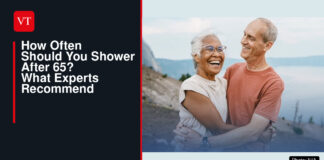 How Often Should You Shower After 65? What Experts Recommend How Often Should You Shower After 65 guide showing an older adult using a safe, skin-friendly shower routine