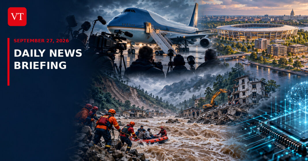 Illustrated collage for the September 27 Daily News Briefing