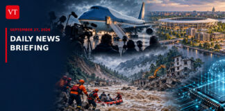 Illustrated collage for the September 27 Daily News Briefing