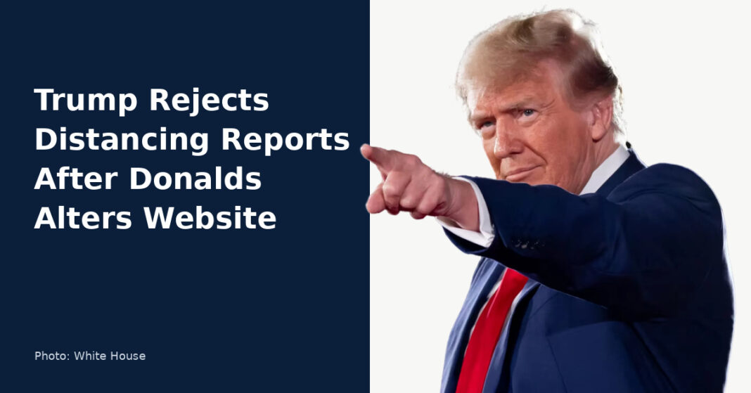 President Donald Trump points toward the camera as the Trump Byron Donalds endorsement remains under scrutiny.