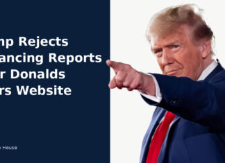 Trump Rejects Distancing Reports After Donalds Alters Website President Donald Trump points toward the camera as the Trump Byron Donalds endorsement remains under scrutiny.