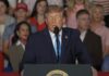 Trump take out Los Angeles remark draws apology demand President Donald Trump speaks at a podium bearing the presidential seal