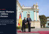 Germany Pledges 1.3 Billion-Euro Package for Ukraine, Zelenskyy Says Volodymyr Zelenskyy and Friedrich Merz stand on a red carpet beside German and Ukrainian flags in Kyiv