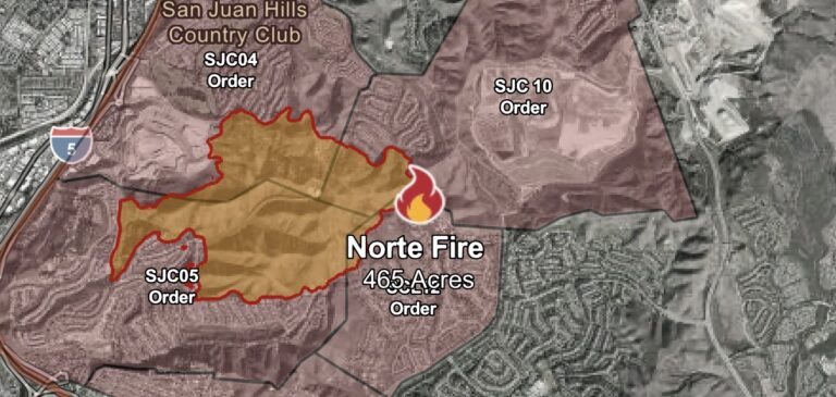 Norte Fire Burns 465 Acres, Damages Homes in Orange County