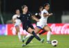 A U.S. player takes a shot against Samoa at the FIFA U-17 Women's World Cup in Morocco. The United States won 17-0. (FIFA)