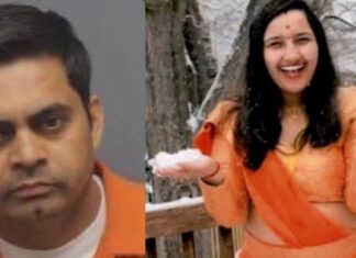 Naresh Bhatt, left, and Mamta Kafle Bhatt, right, in a composite image.
