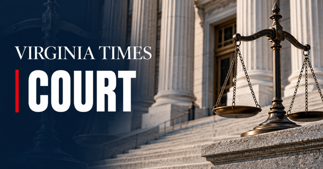 Virginia Times Default Court illustration for the Trump arch lawsuit story